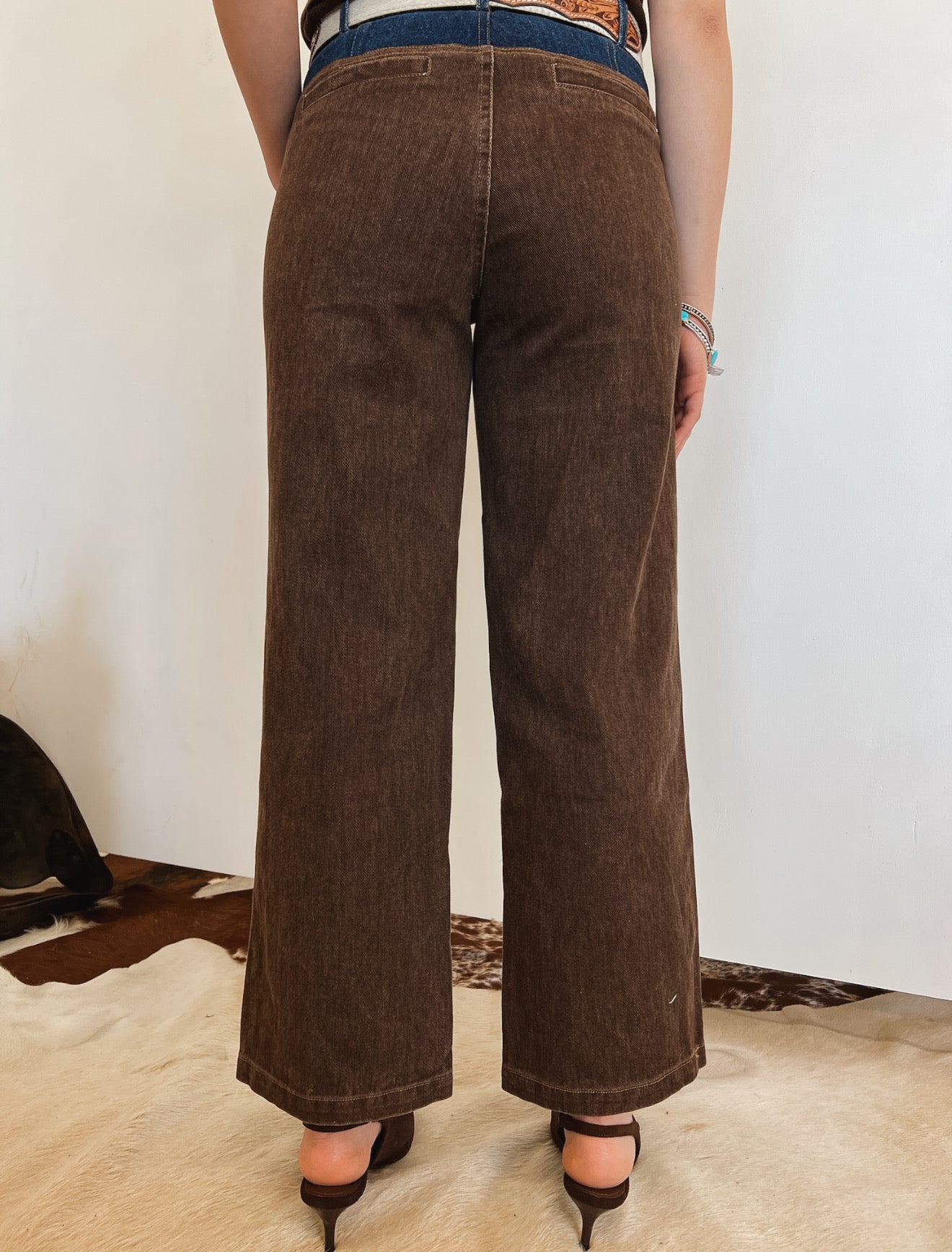 Contrast Saddle Brown Denim (3289)