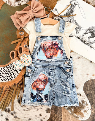 Denim Howdy Overalls(Little Girl)