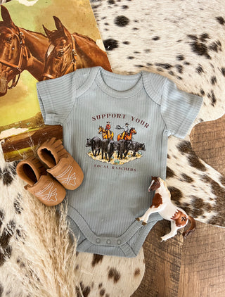 Support Your Local Ranchers Ribbed Onesie/Tee(little kid)