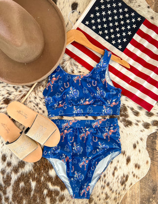 American Rodeo High Waisted Swimsuit (womens)(final sale)