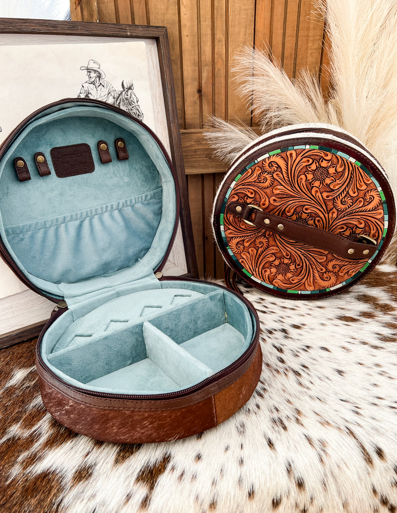 Wild In You Circle Cowhide Jewelry Box
