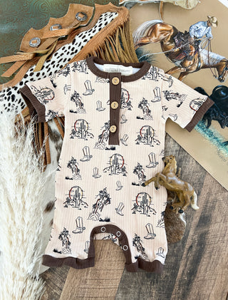 Desert Boots Button Romper-Final Sale