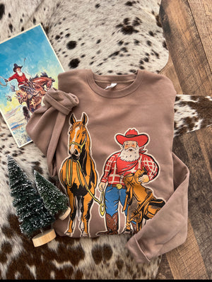 Ranch Santa Christmas Sweatshirt (adult)