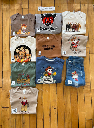 6-12M Onesie/Romper/Sweatshirt Sale (Finale Sale)