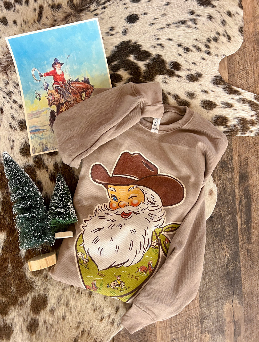 Jolly Ole Western Santa Christmas Sweatshirt (adult)