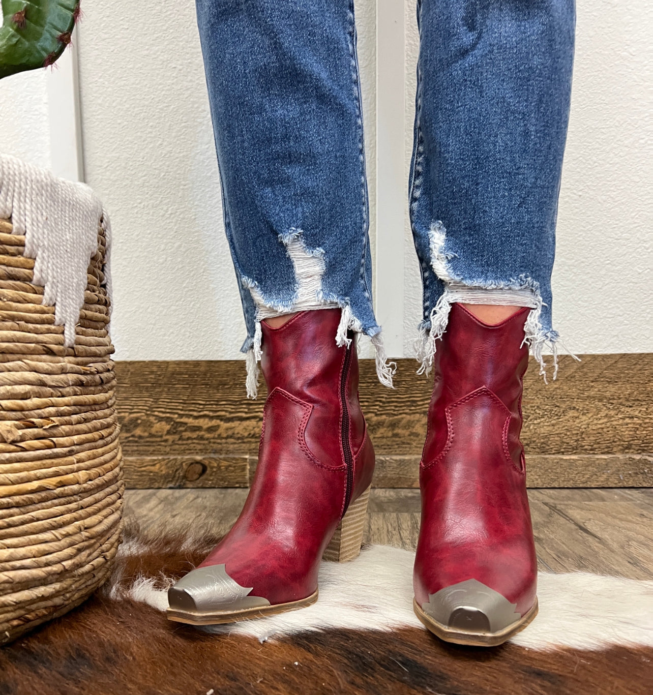 Lone Ranger Western Bootie(Cherry)
