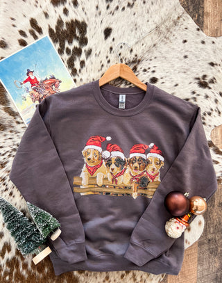 Cowdog Puppy Christmas Sweatshirt (adult)