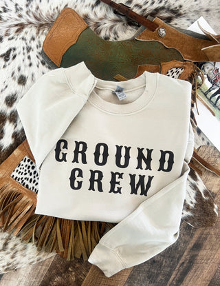 Ground Crew Sweatshirt or Tee(light taupe)front/back