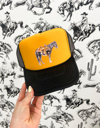 Ole Trusty Trucker Hat  Yellow/black (Adult)