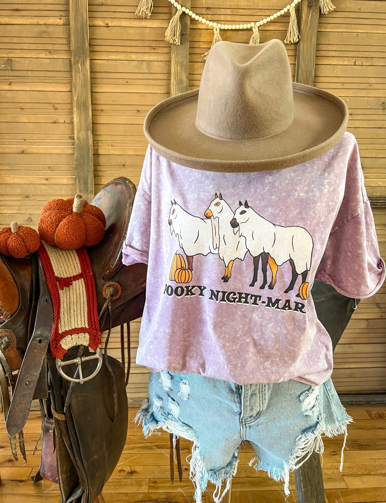 Spooky Nightmares Tee (purple stone)