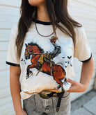 Headless Horseman Ringer Tee(Cream/Black)