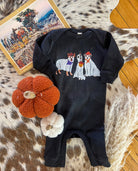 Cowdog Halloween (One piece Long Onesie)(black)
