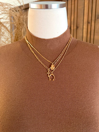 Three Chain Charm Necklace