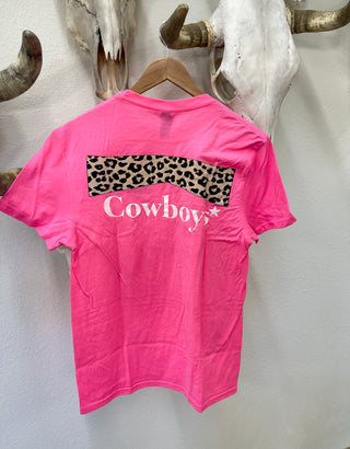 Cowboys Tee🌵 (pink leopard)