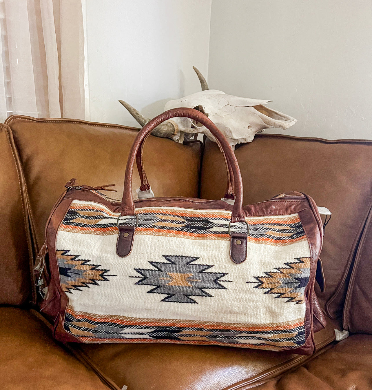 Wholesale Brown Aztec Wrangler Crossbody handbag for your store - Faire