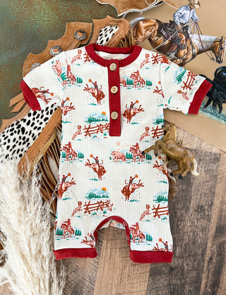 Old Faithful Button Romper-Final Sale