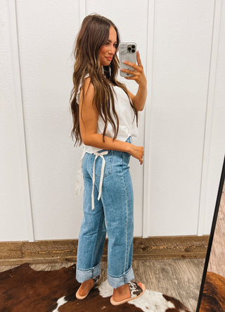 Bow Babe Straight Leg Denim