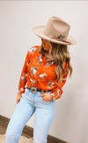 Wild Horses Button Down (Rust)