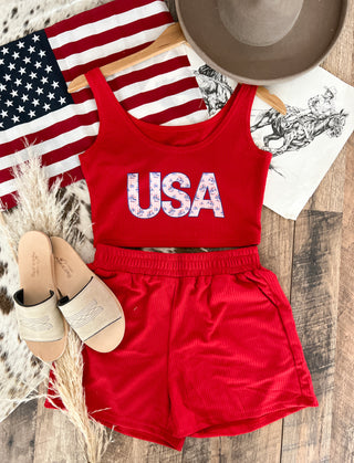 USA Cowgirl Western Retro SET(Red)