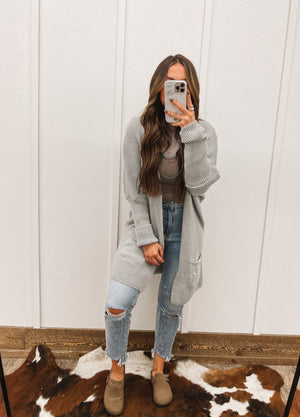 Miss Knitted Cardigan(Grey)