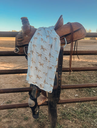 Running Horses Swaddle