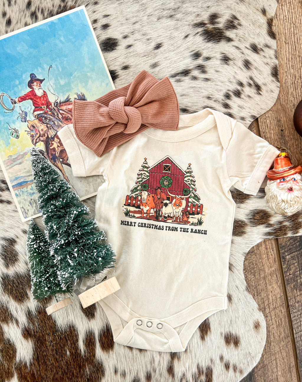 Merry Christmas From The Ranch Christmas Design (Onesie/Youth Tee)