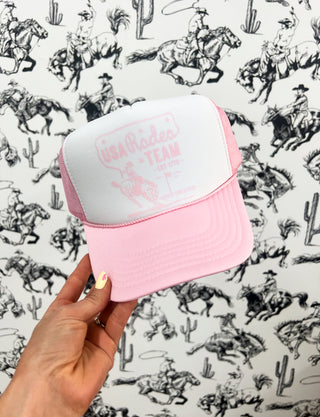 USA Rodeo Team Pink Trucker Hat light pink/White(Adult)