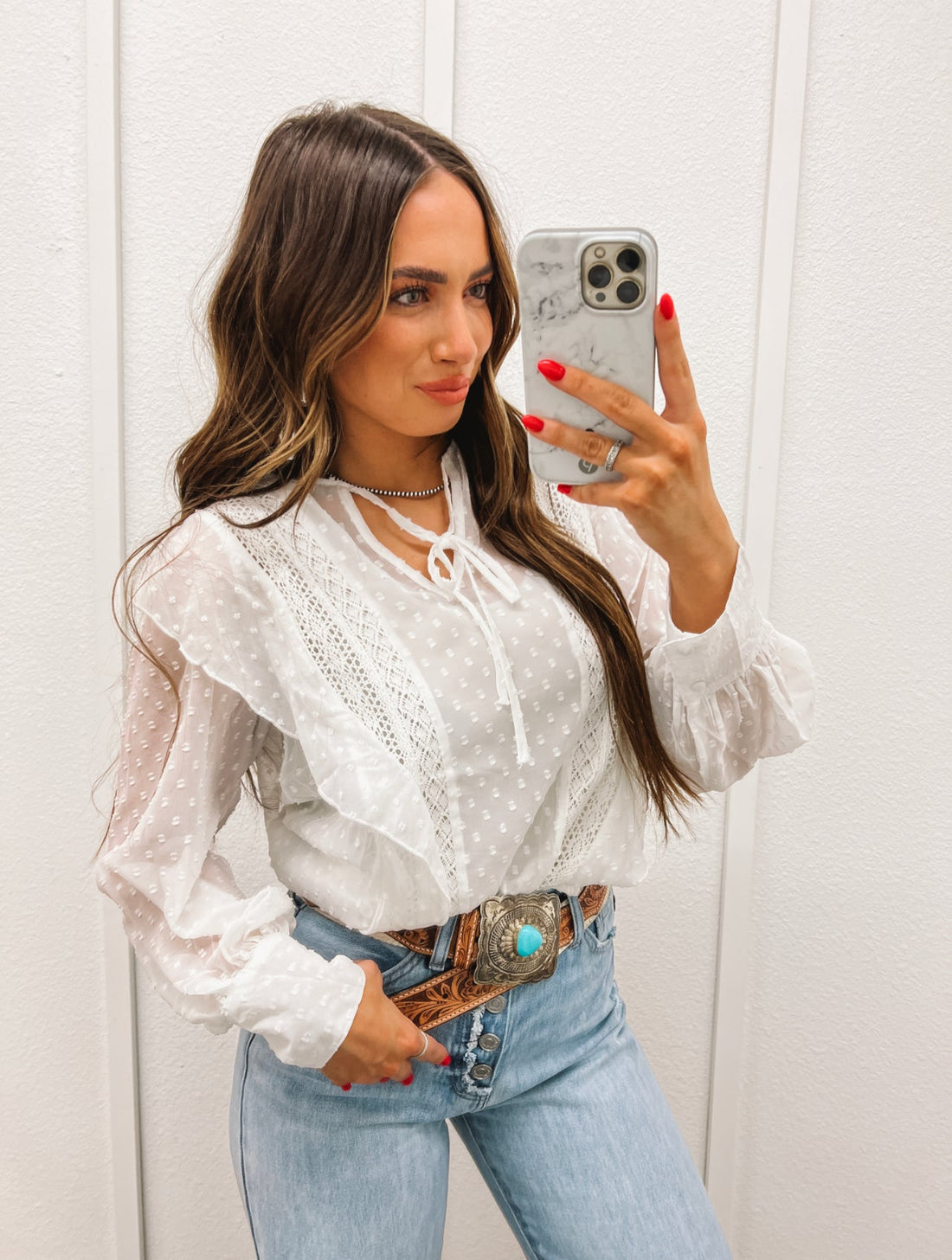 We Owned The Ruffle Blouse(Cream)