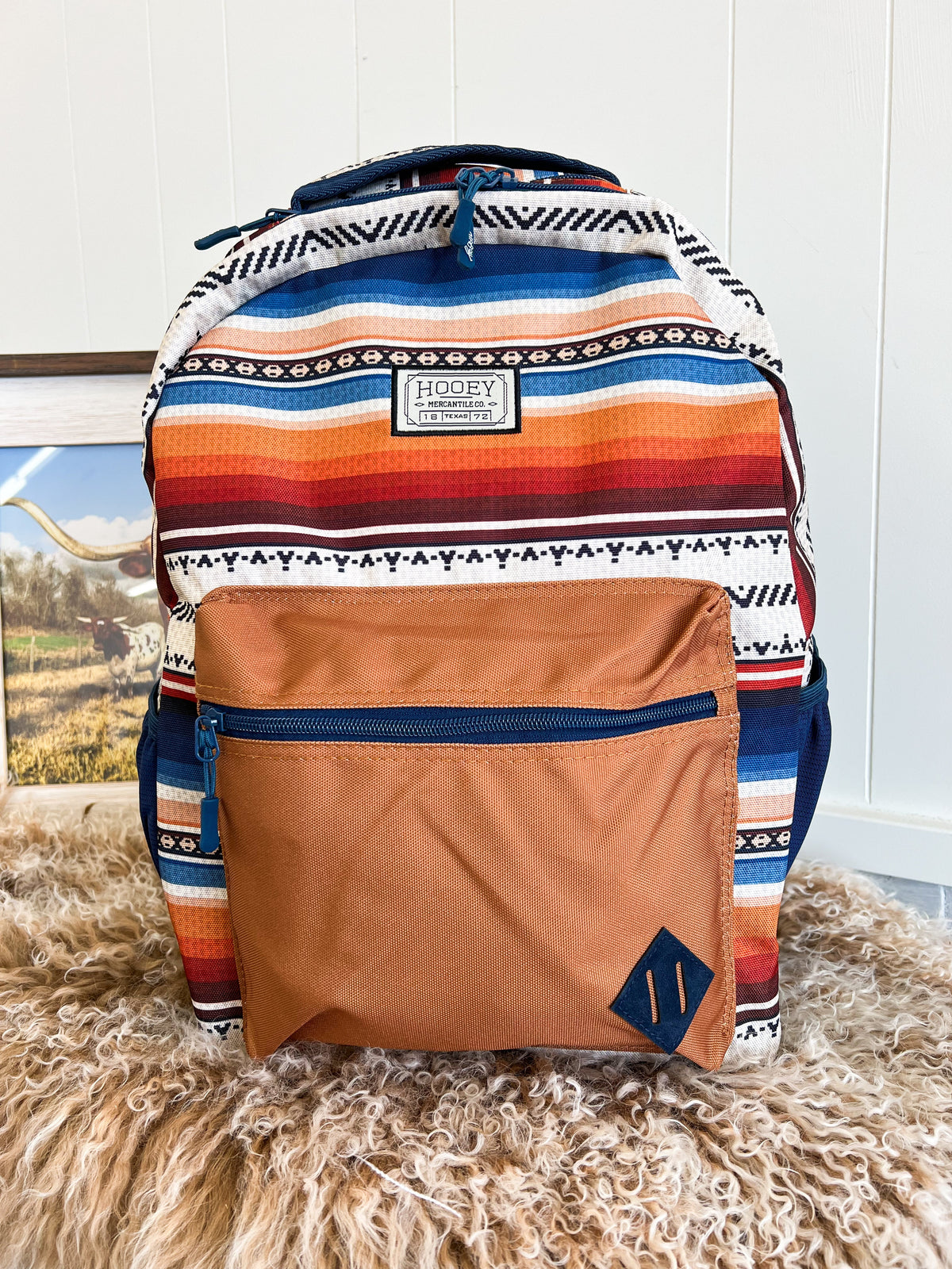 Reeses Hooey Serape Backpack (Blue) – theFRINGEDpineapple