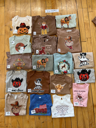 3-6M Onesie/Romper/Sweatshirt Sale (Finale Sale)