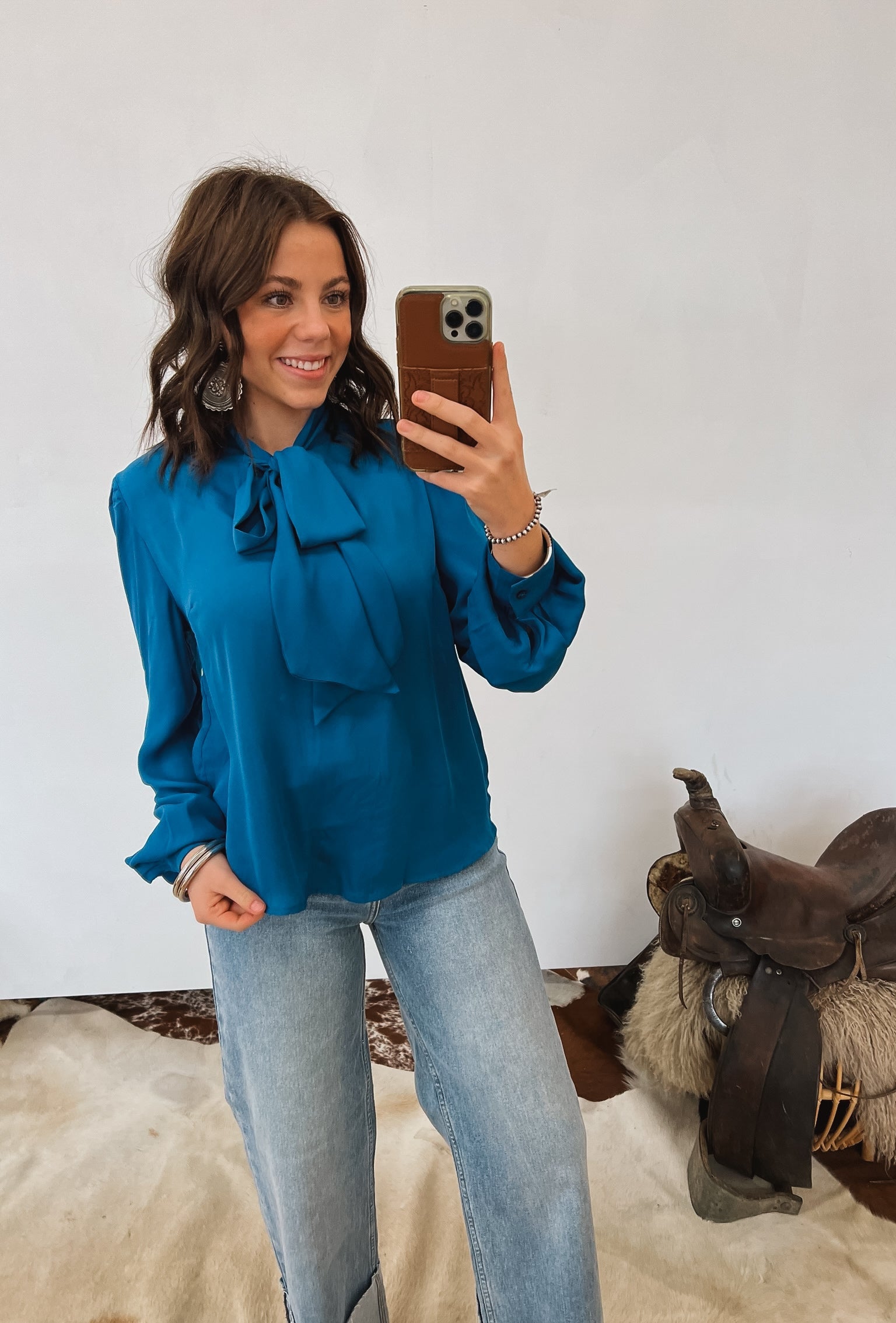 Basic Babe Front Tie Top (Teal) Top