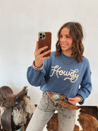 Howdy Crochet Sweater (Blue)
