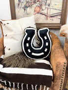 Lucky Darlin Horseshoe Pillow (Midnight)