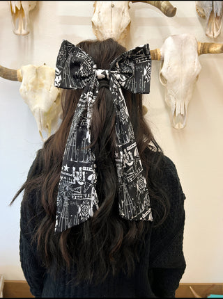 Country Couture Hair Bow (Black)