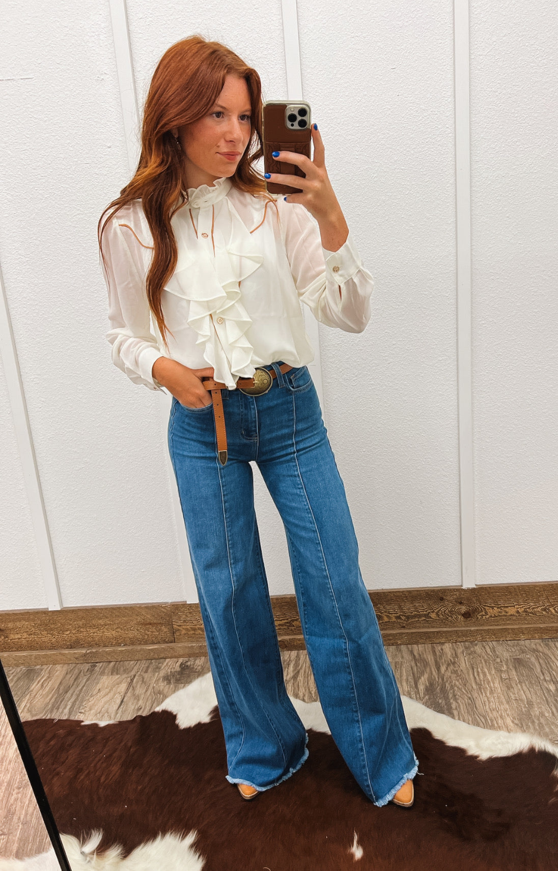Country Boy’s Dream Ruffle Blouse Top