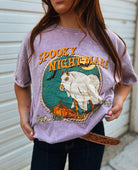 Spooky Nightmare – Halloween Horse Tee (Purple Acid Wash)