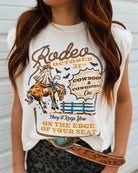 Cowboos & Cowghouls – Halloween Rodeo Muscle Tank(Faded Cream)
