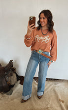 Howdy Crochet Sweater (Pink)