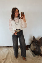 Hart Of Dixie Lace Blouse (White) Tops -Blouses