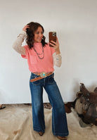 Lasso Knit Sweater Vest (Pink) Tops - Sweaters