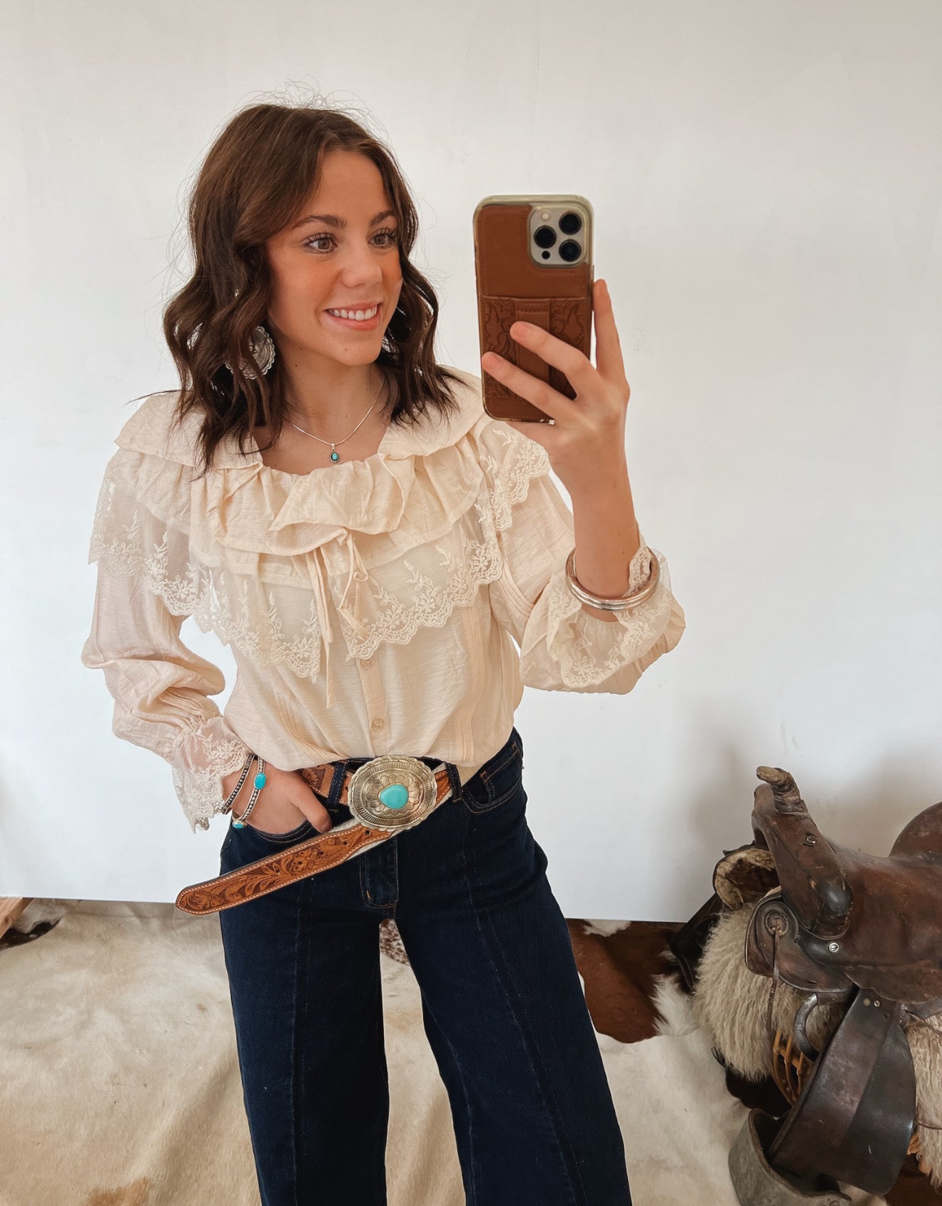 Lenore Ruffle Blouse