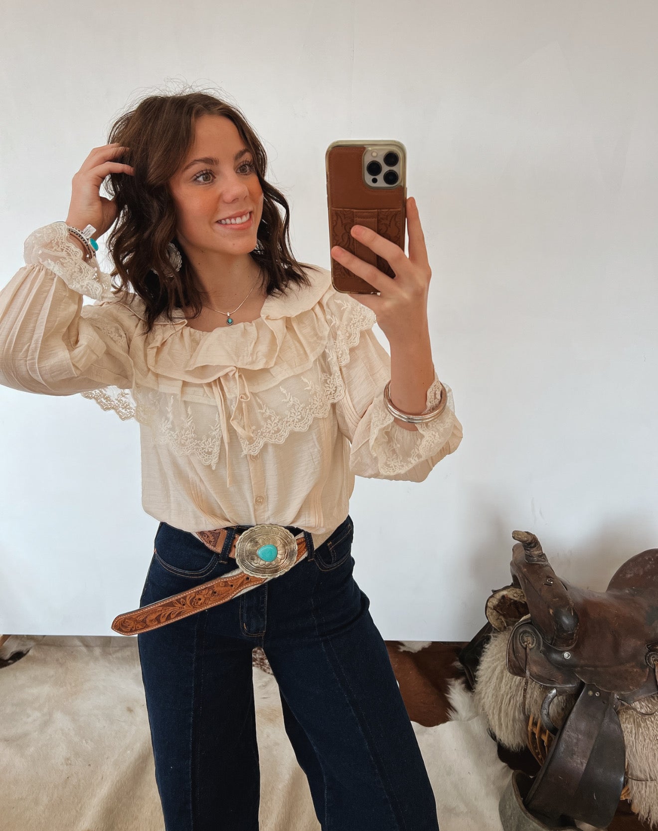 Lenore Ruffle Blouse