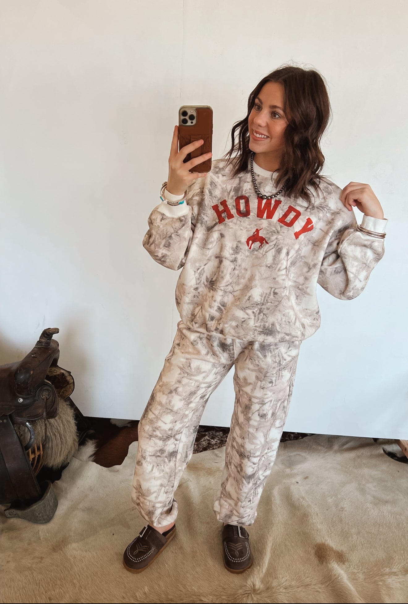 Howdy Western Jogger Set (Light Camo)