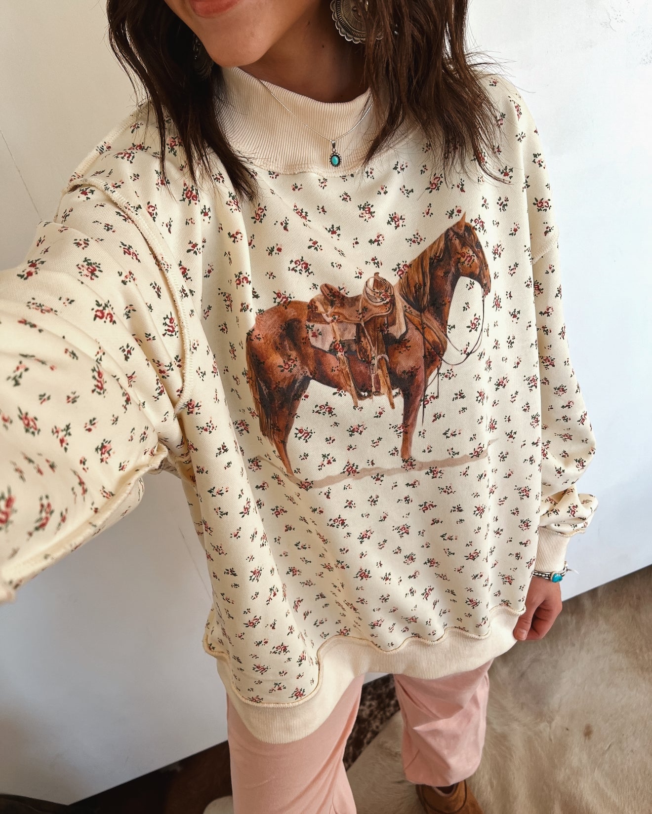 The Good Horse Oversized Mock Sweatshirt