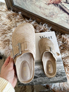 Jolene Clog Mules (Beige)