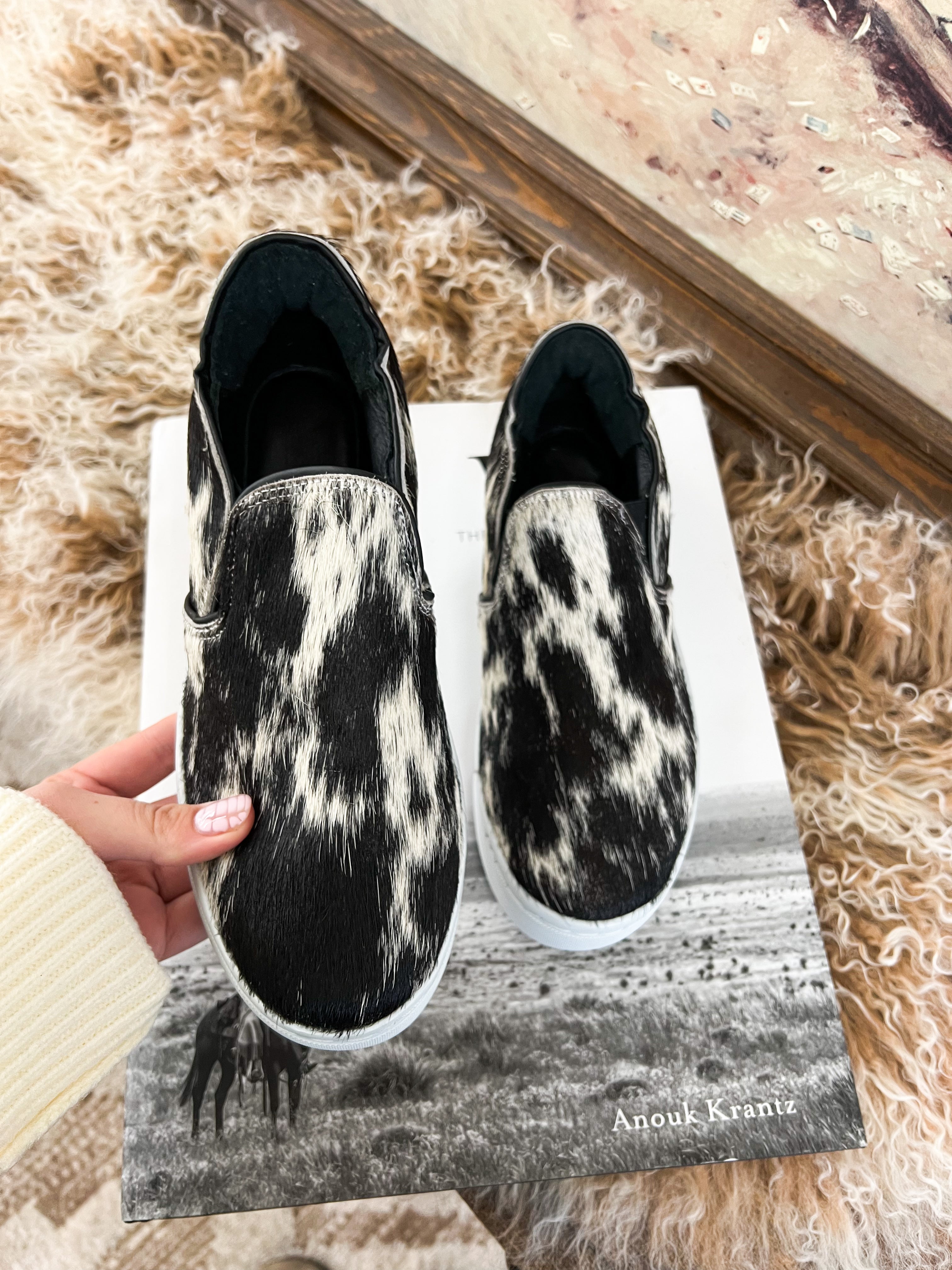 Western Utah Cowhide Sneaker (Salt&Pepper)