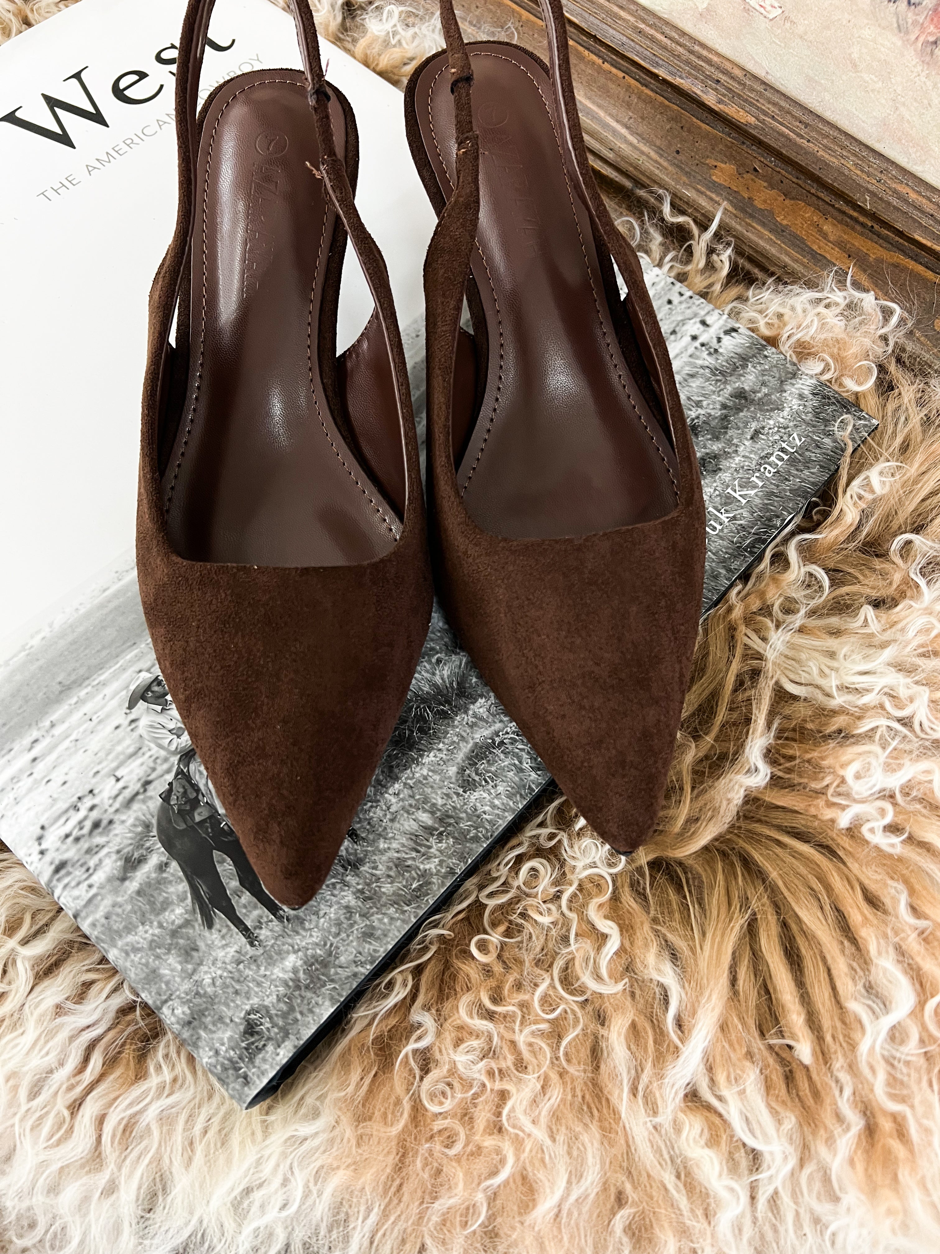 Western Ways Suede Kitten Heels