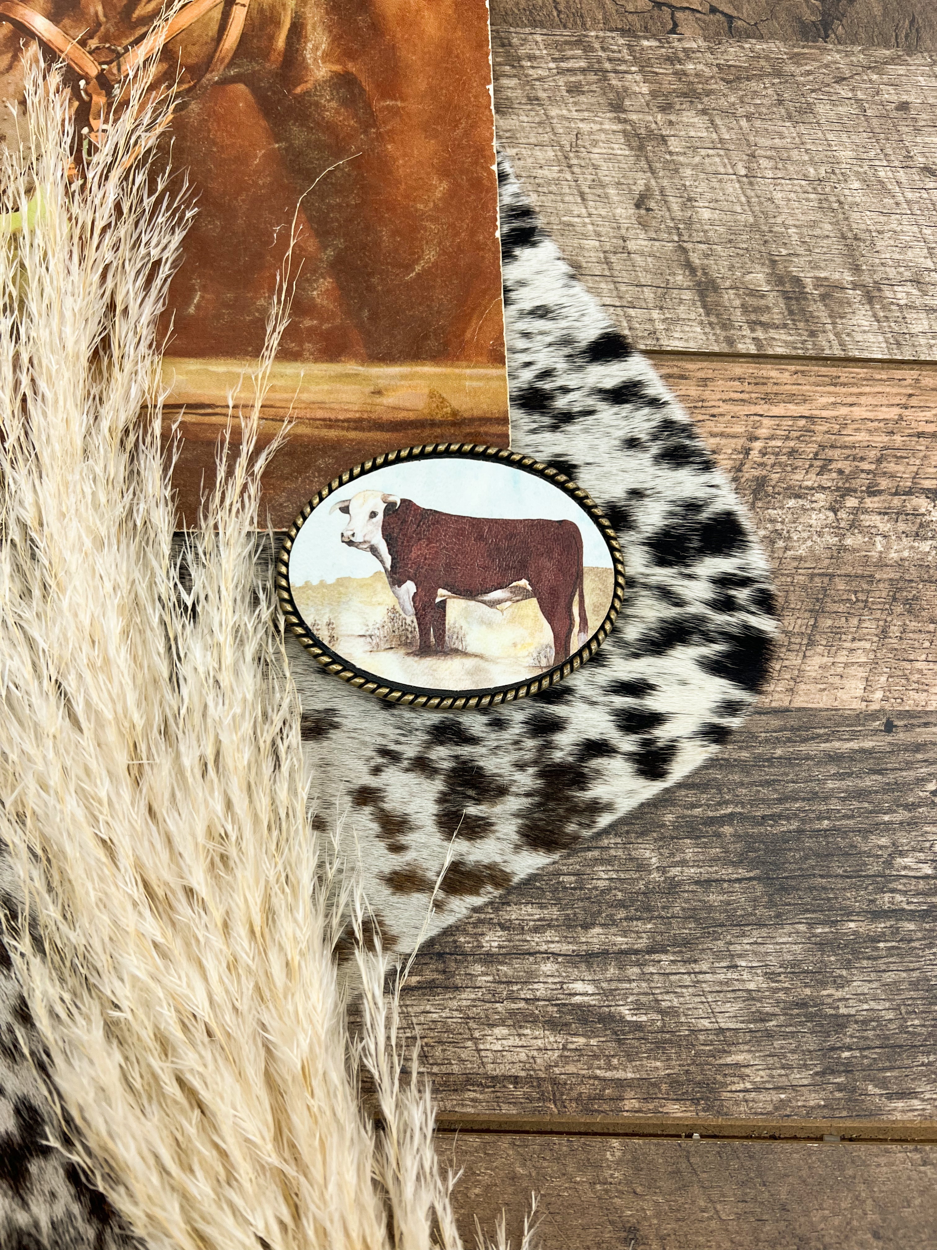 Gold Ranch Hand Western Belt Buckles Hereford