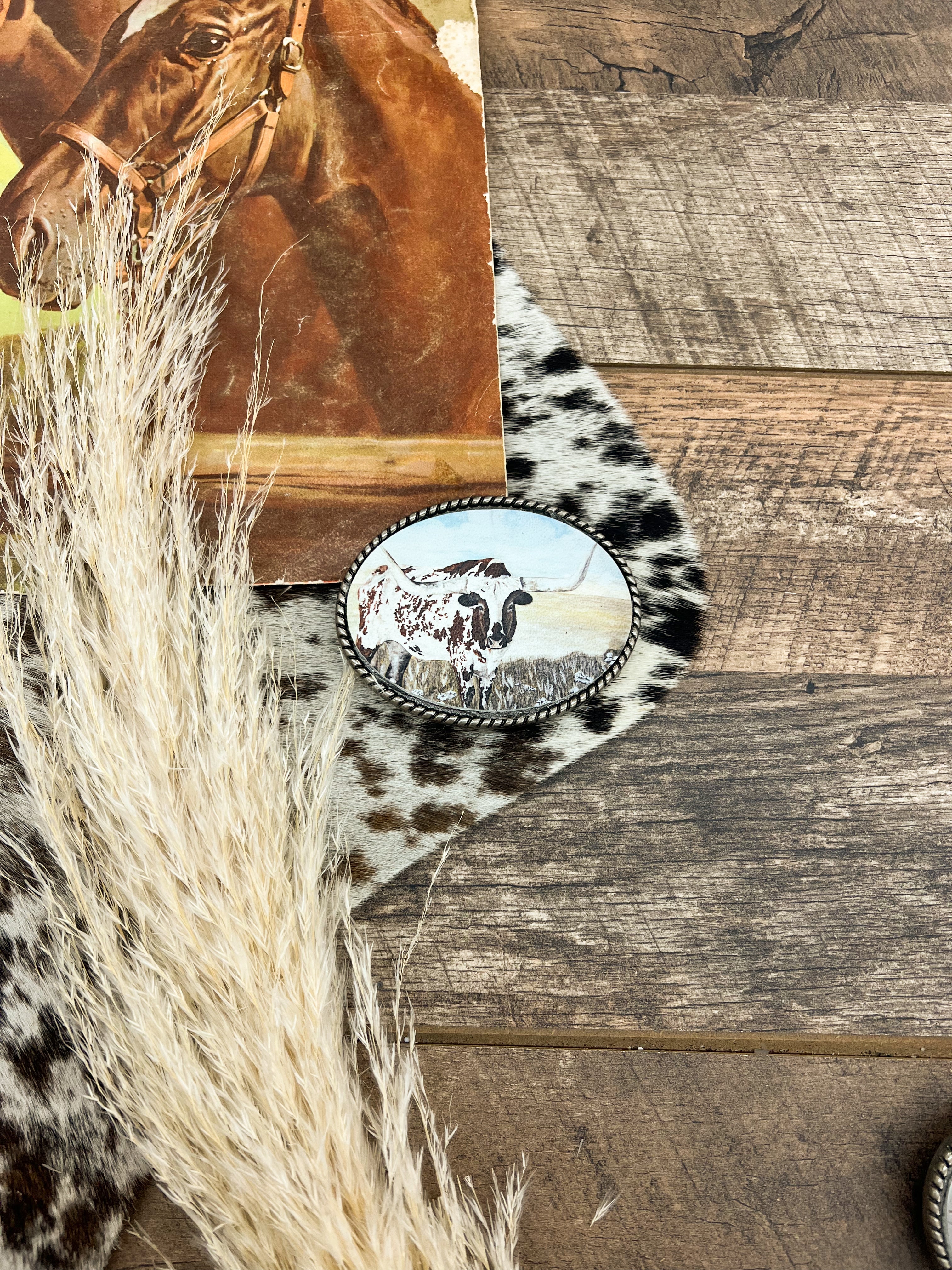 Silver Ranch Hand Western Belt Buckles Longhorn