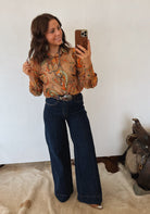 True Colors Paisley Sheer Blouse